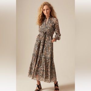 ME+EM Hummingbird print maxi dress + belt.